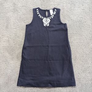 EUC Crewcuts Girls Navy Dress with Gem Embellishments